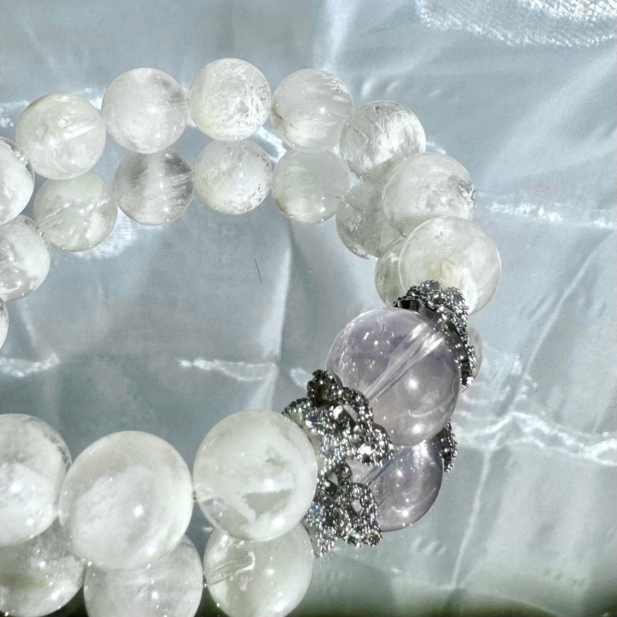 Aurora Rose & Phantom Quartz Bracelet