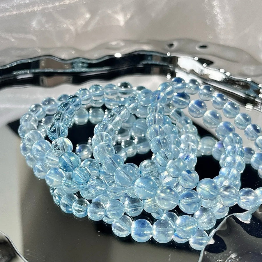 AA+ Nature Aquamarine Thin Bracelet