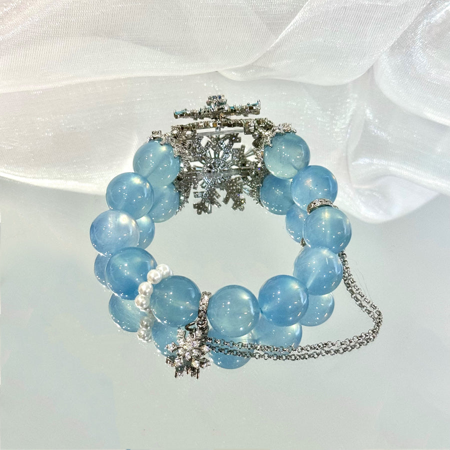 Azure Frost Aquamarine Bracelet