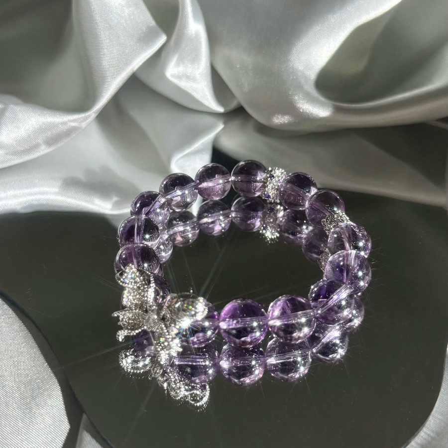 Ethereal Amethyst Butterfly Bracelet